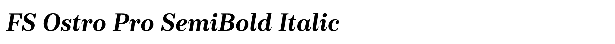 FS Ostro Pro SemiBold Italic image